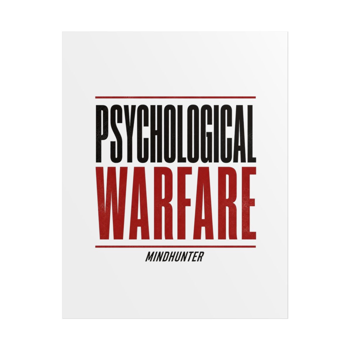 Mindhunter "Psychological Warfare" Poster - alternate angle 1, merchandise