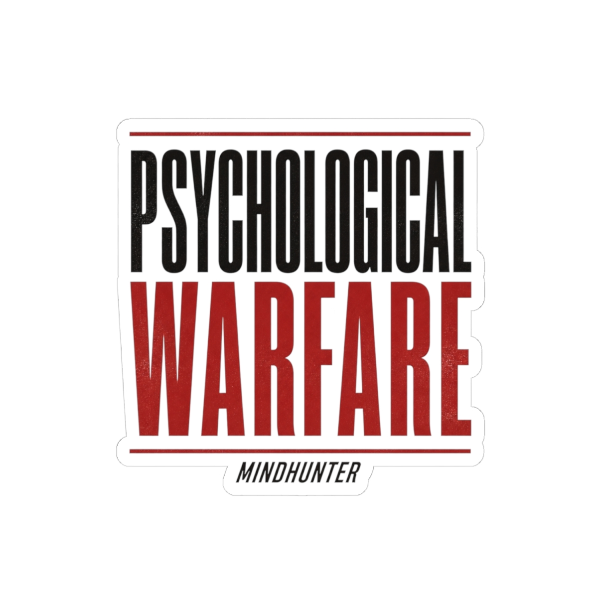 Mindhunter "Psychological Warfare" Sticker - alternate angle 2, merchandise