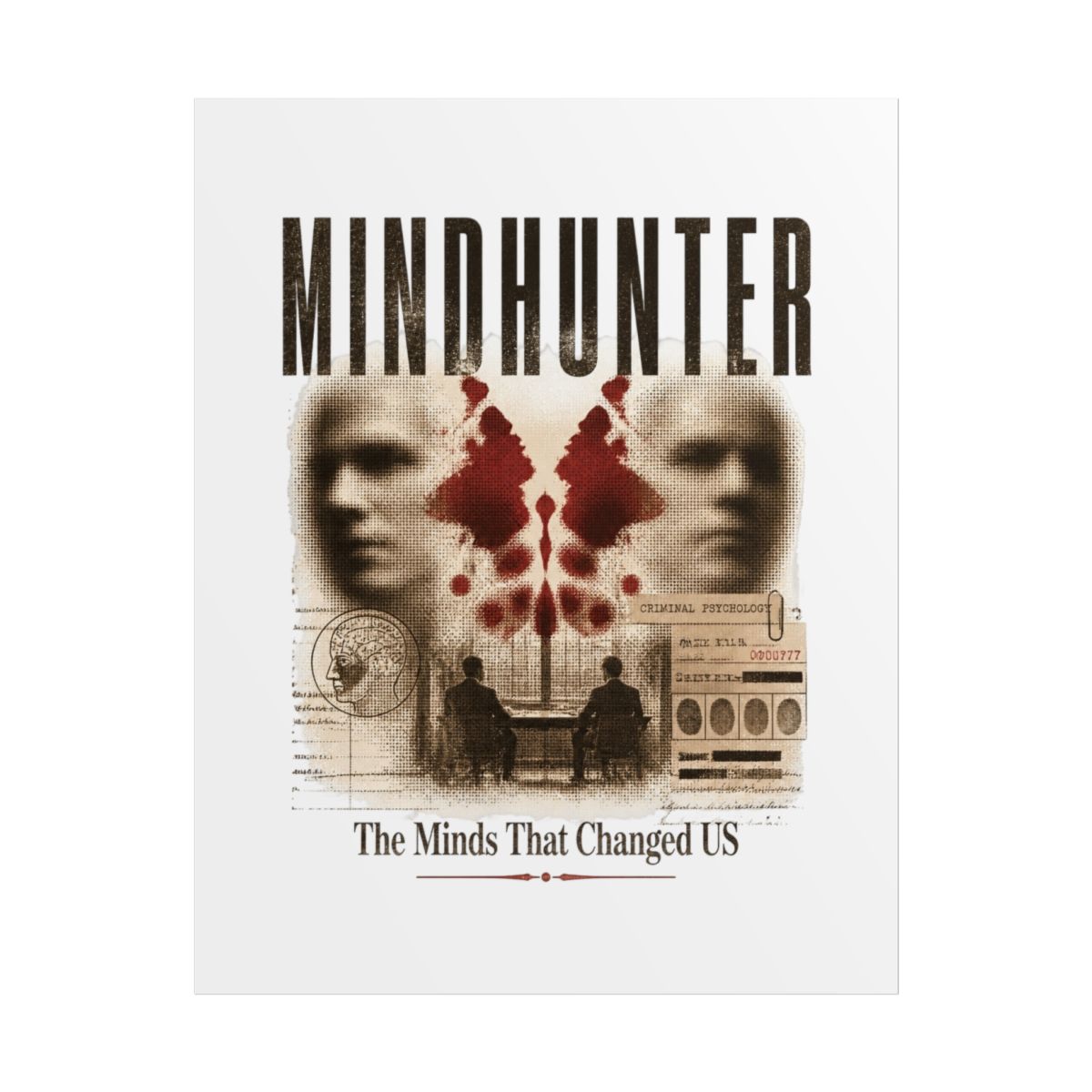 Mindhunter "The Minds That Changed US" Poster - alternate angle 1, merchandise